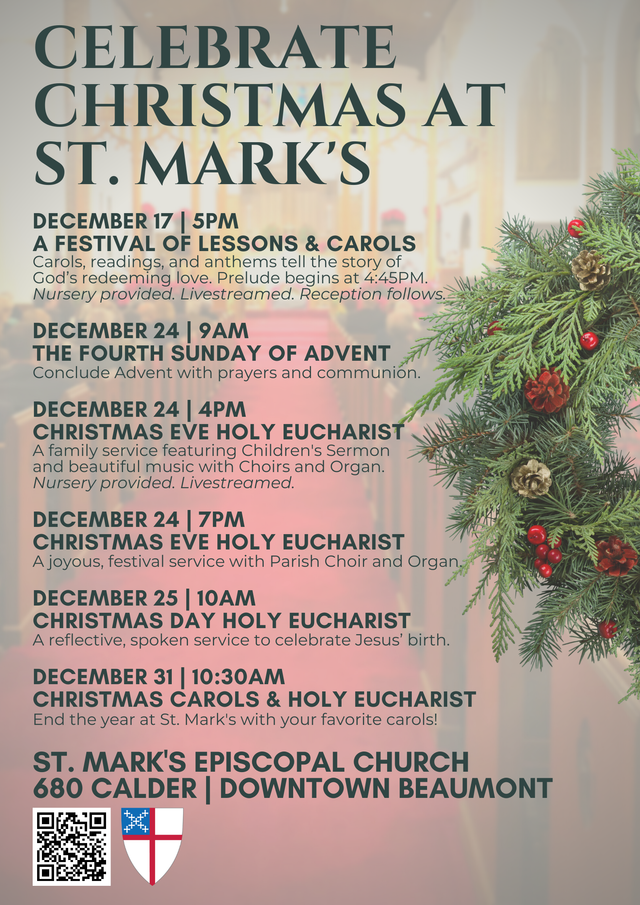 Celebrate Christmas at St. Mark s Click for full schedule